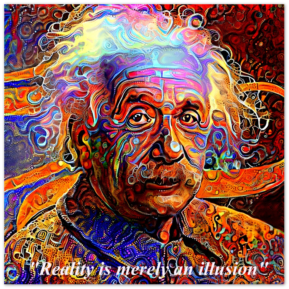 Trippy Einstein Aluminum Print