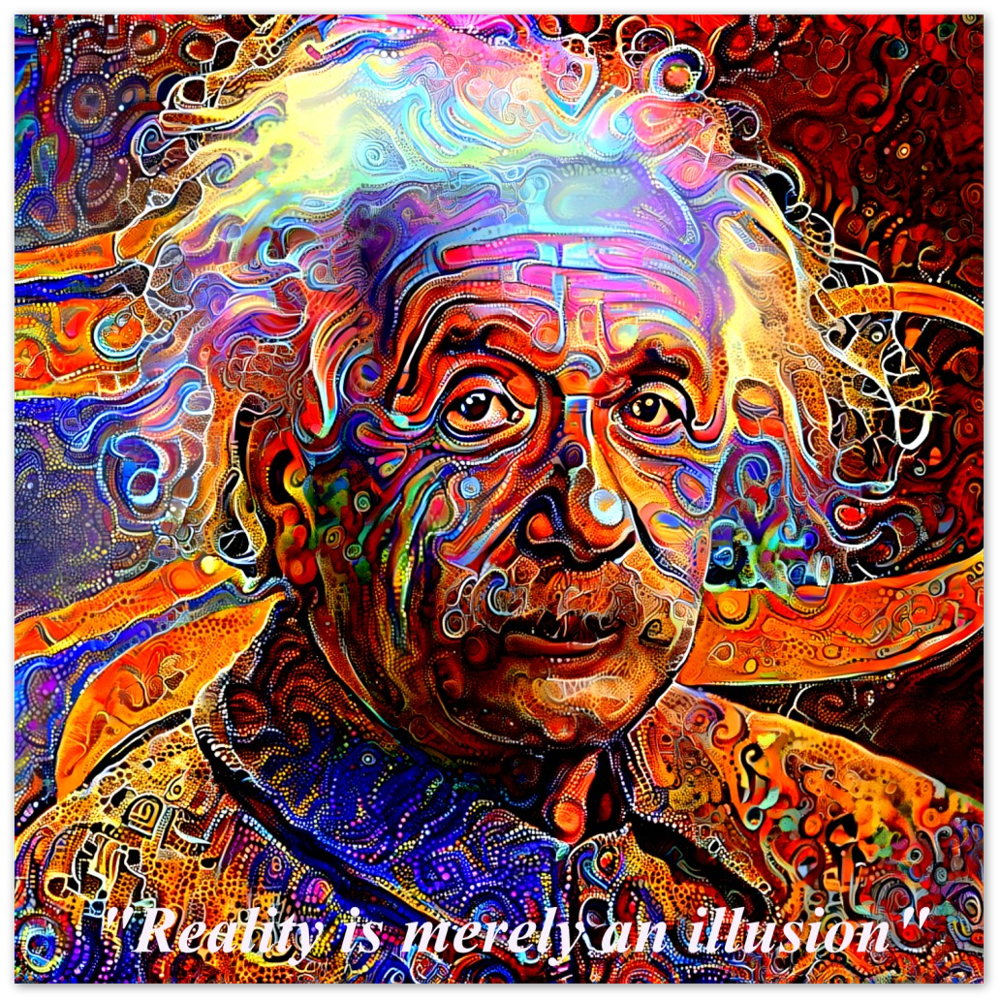 Trippy Einstein Aluminum Print