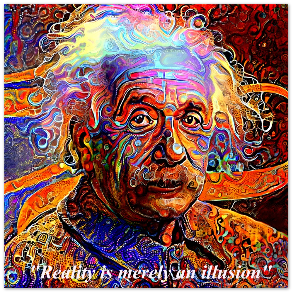 Trippy Einstein Aluminum Print