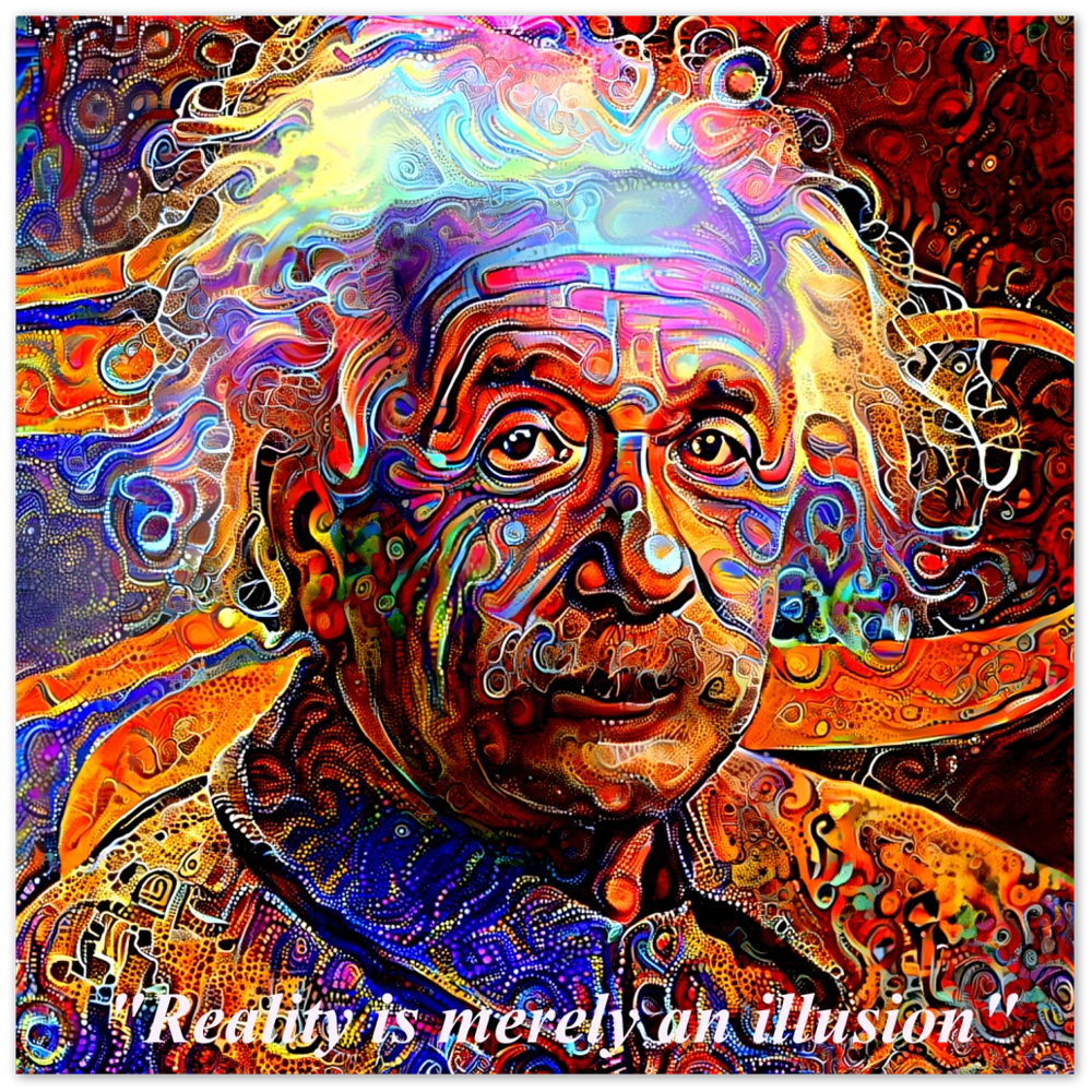 Trippy Einstein Aluminum Print