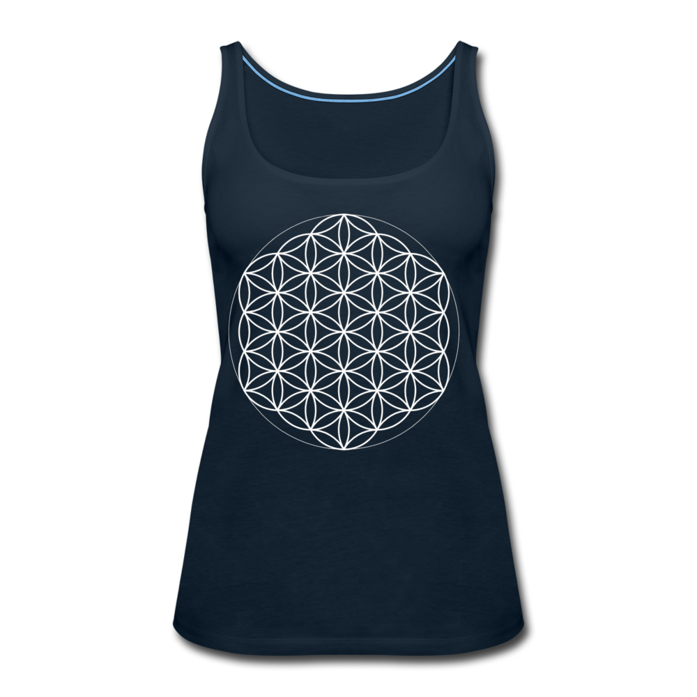 Women’s Flower of Life Tank Top - deep navy