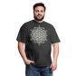 64 Tetrahedron Grid Unisex T-Shirt - heather black