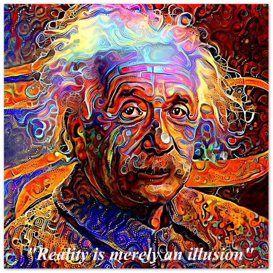 Trippy Einstein Aluminum Print