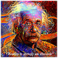 Trippy Einstein Aluminum Print
