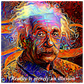 Trippy Einstein Aluminum Print