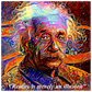 Trippy Einstein Aluminum Print