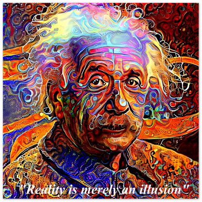 Trippy Einstein Aluminum Print