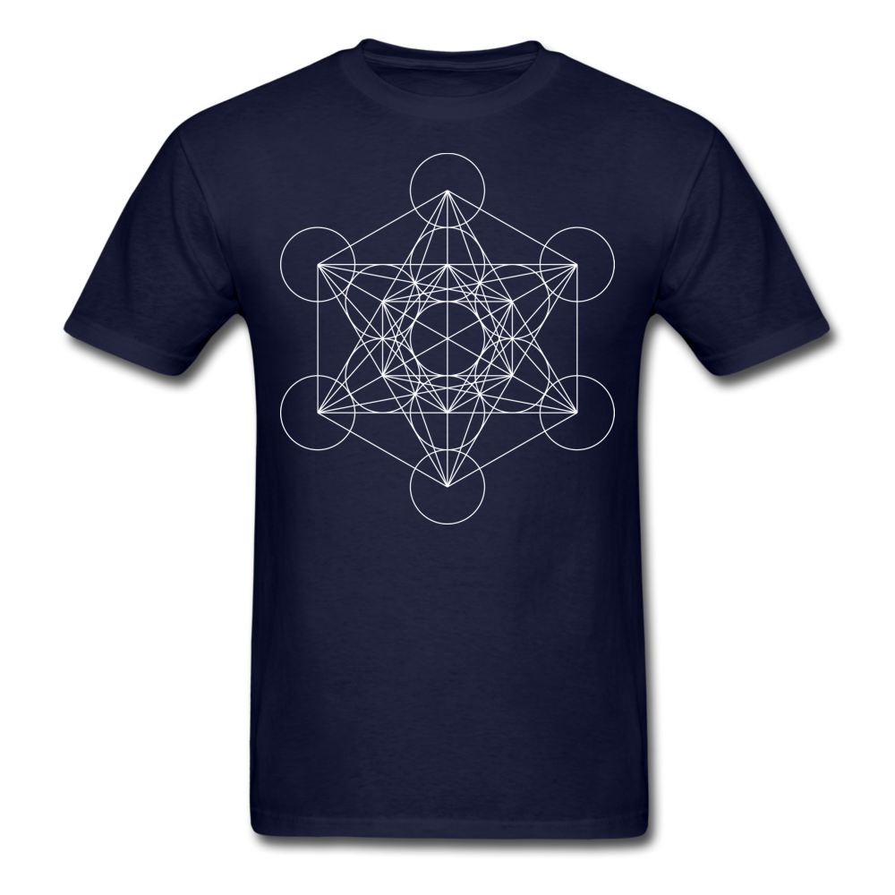 Metatron's Cube Unisex T-Shirt - navy