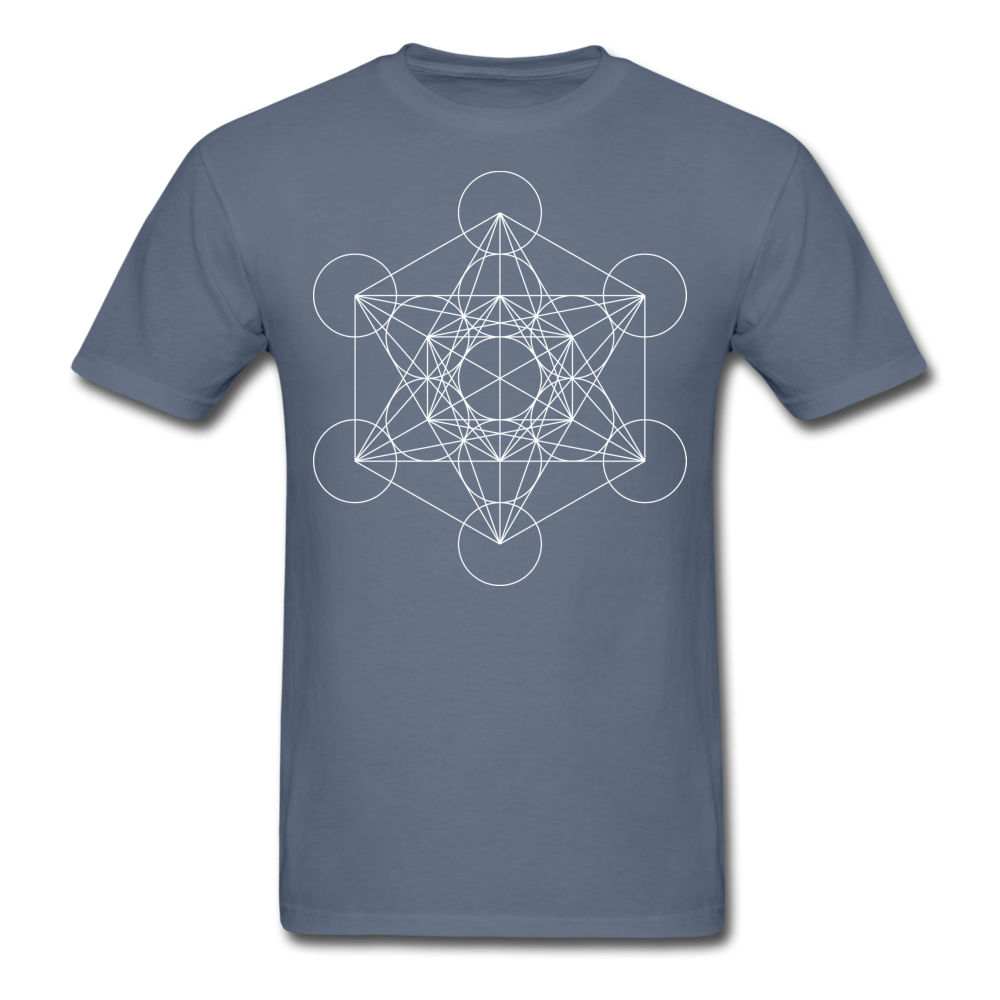 Metatron's Cube Unisex T-Shirt - denim