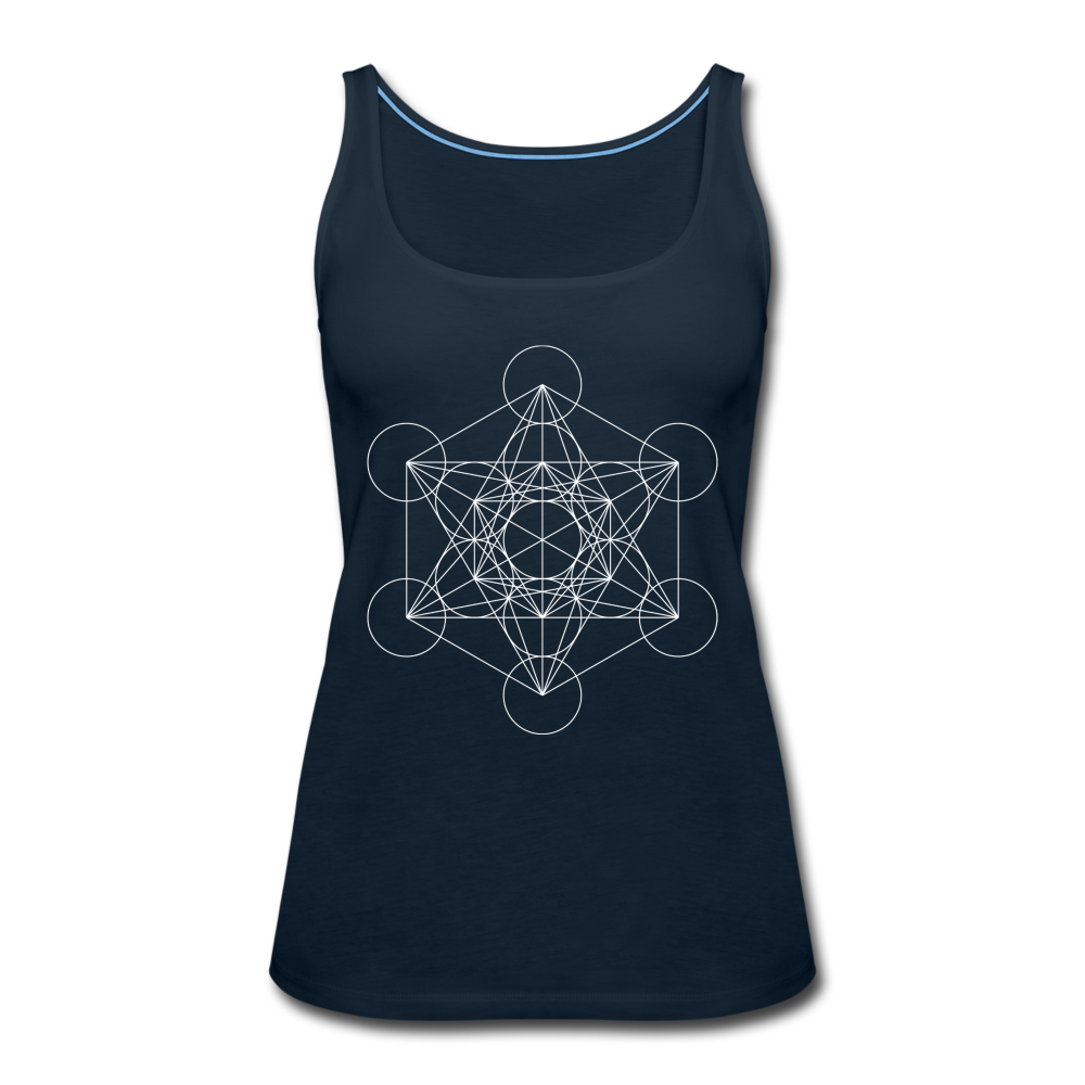 Women’s Metatron's Cube Tank Top - deep navy