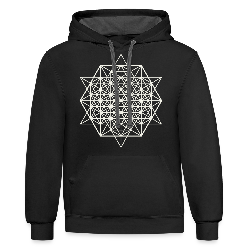64 Tetrahedron Grid Hoodie - black/asphalt