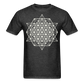 64 Tetrahedron Grid Unisex T-Shirt - heather black