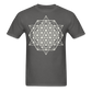 64 Tetrahedron Grid Unisex T-Shirt - charcoal