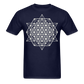 64 Tetrahedron Grid Unisex T-Shirt - navy