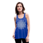 64 Tetrahedron Grid  Women's Flowy Tank Top - royal blue