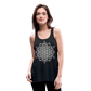 64 Tetrahedron Grid  Women's Flowy Tank Top - black