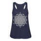 64 Tetrahedron Grid  Women's Flowy Tank Top - navy